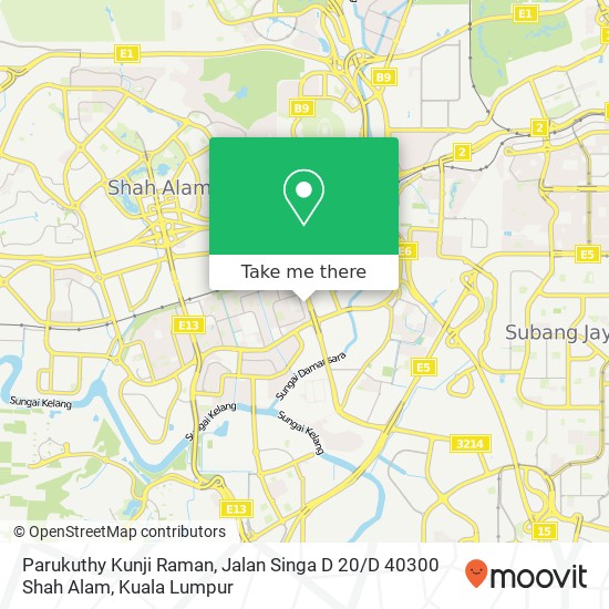 Parukuthy Kunji Raman, Jalan Singa D 20 / D 40300 Shah Alam map