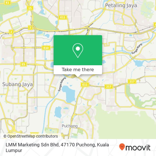 Peta LMM Marketing Sdn Bhd, 47170 Puchong