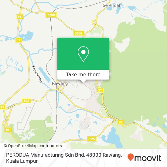 PERODUA Manufacturing Sdn Bhd, 48000 Rawang map