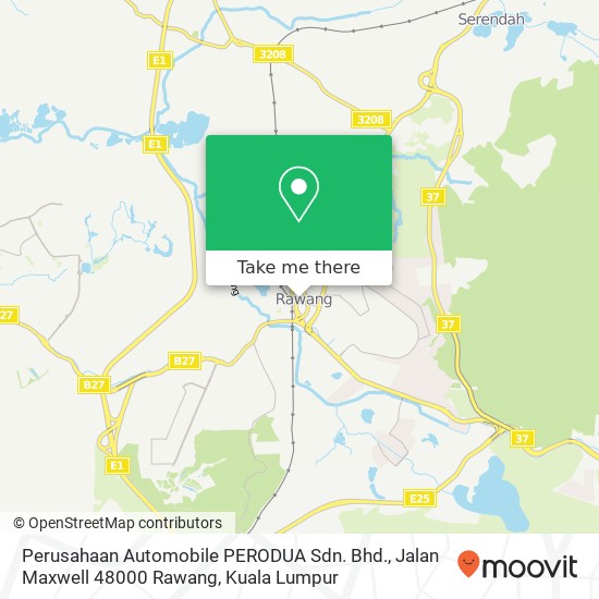 Peta Perusahaan Automobile PERODUA Sdn. Bhd., Jalan Maxwell 48000 Rawang