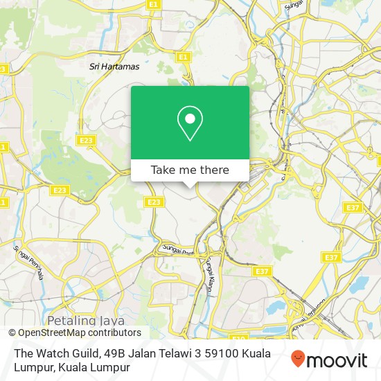 The Watch Guild, 49B Jalan Telawi 3 59100 Kuala Lumpur map