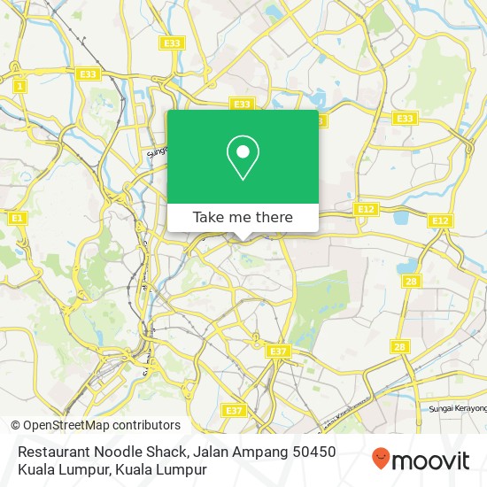 Restaurant Noodle Shack, Jalan Ampang 50450 Kuala Lumpur map