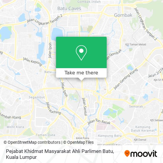 Pejabat Khidmat Masyarakat Ahli Parlimen Batu map