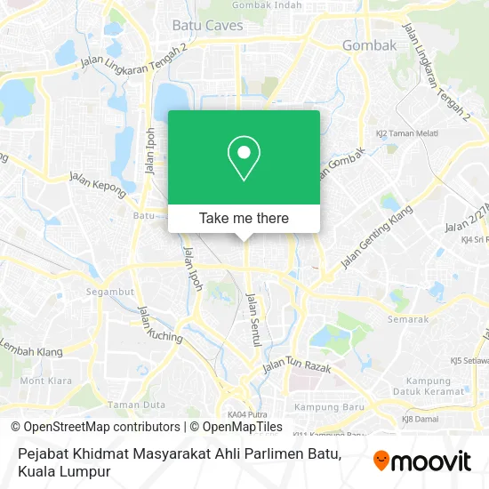 Pejabat Khidmat Masyarakat Ahli Parlimen Batu map