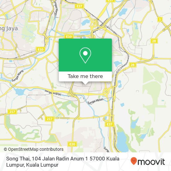Peta Song Thai, 104 Jalan Radin Anum 1 57000 Kuala Lumpur