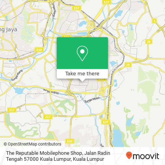 The Reputable Mobilephone Shop, Jalan Radin Tengah 57000 Kuala Lumpur map