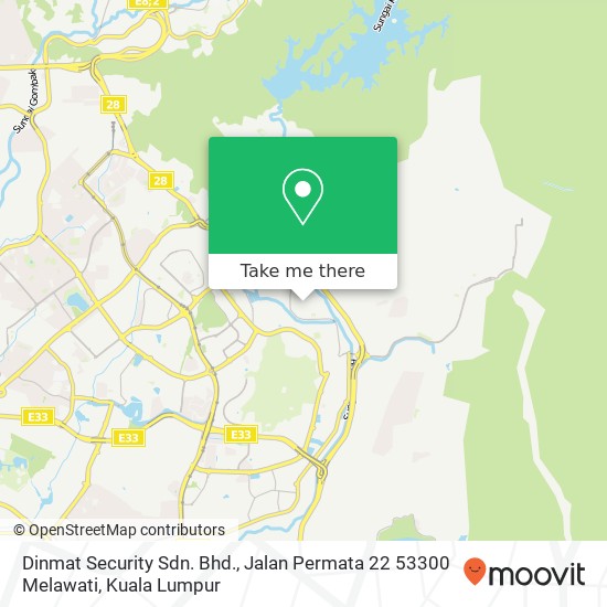 Dinmat Security Sdn. Bhd., Jalan Permata 22 53300 Melawati map