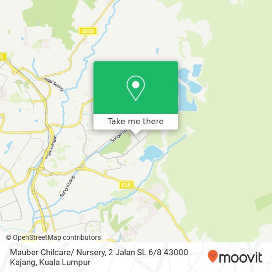 Peta Mauber Chilcare/ Nursery, 2 Jalan SL 6 / 8 43000 Kajang