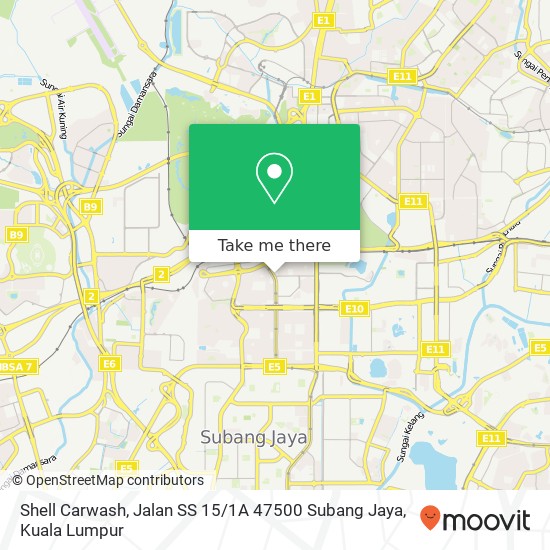 Shell Carwash, Jalan SS 15 / 1A 47500 Subang Jaya map