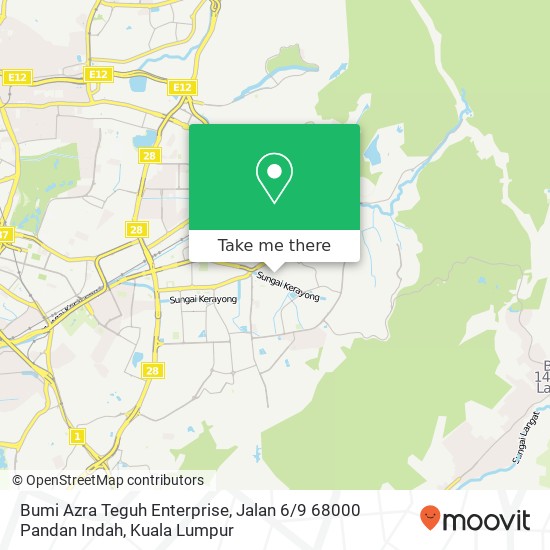 Peta Bumi Azra Teguh Enterprise, Jalan 6 / 9 68000 Pandan Indah