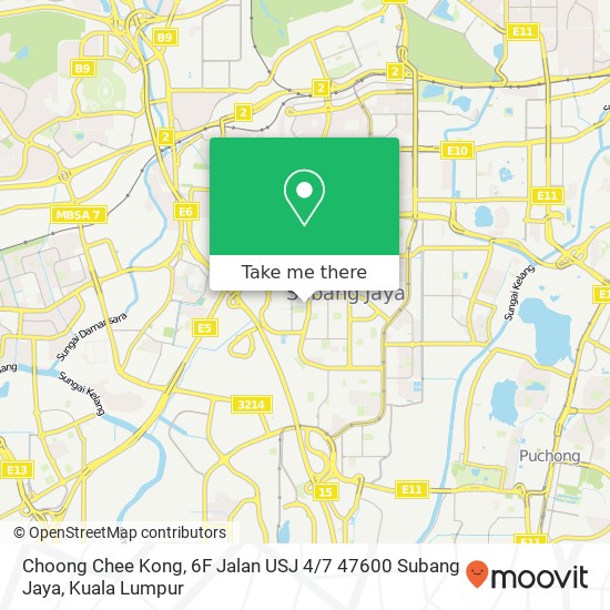 Choong Chee Kong, 6F Jalan USJ 4 / 7 47600 Subang Jaya map