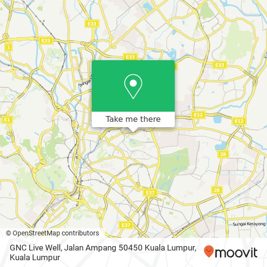 GNC Live Well, Jalan Ampang 50450 Kuala Lumpur map