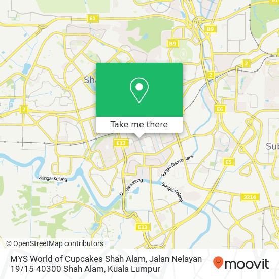 Peta MYS World of Cupcakes Shah Alam, Jalan Nelayan 19 / 15 40300 Shah Alam