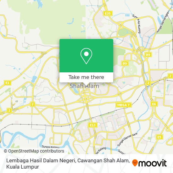 Lembaga Hasil Dalam Negeri, Cawangan Shah Alam map