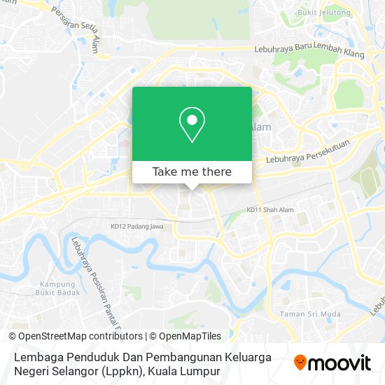 Lembaga Penduduk Dan Pembangunan Keluarga Negeri Selangor (Lppkn) map