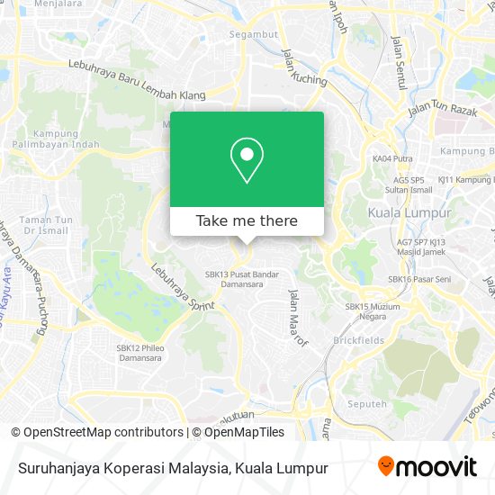 Peta Suruhanjaya Koperasi Malaysia