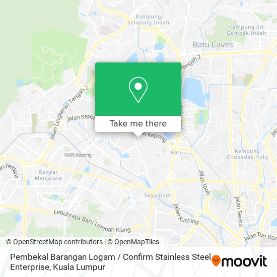Peta Pembekal Barangan Logam / Confirm Stainless Steel Enterprise