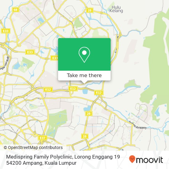 Medispring Family Polyclinic, Lorong Enggang 19 54200 Ampang map