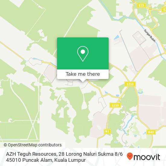 AZH Teguh Resources, 28 Lorong Naluri Sukma 8 / 6 45010 Puncak Alam map