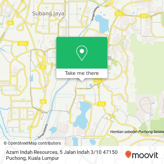 Azam Indah Resources, 5 Jalan Indah 3 / 10 47150 Puchong map