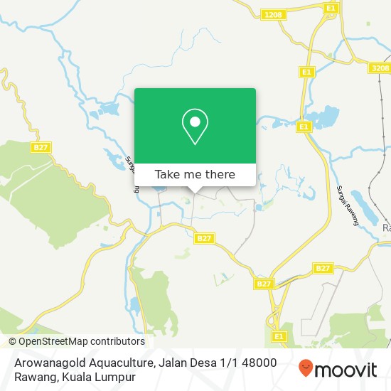 Peta Arowanagold Aquaculture, Jalan Desa 1 / 1 48000 Rawang