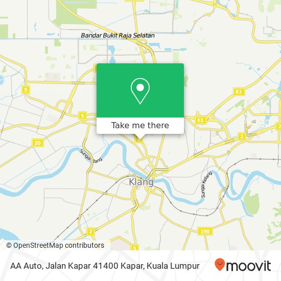 Peta AA Auto, Jalan Kapar 41400 Kapar