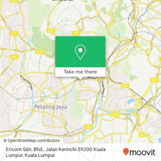 Peta Ericom Sdn. Bhd., Jalan Kerinchi 59200 Kuala Lumpur