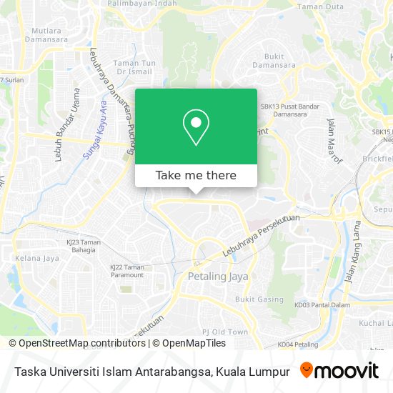 Taska Universiti Islam Antarabangsa map