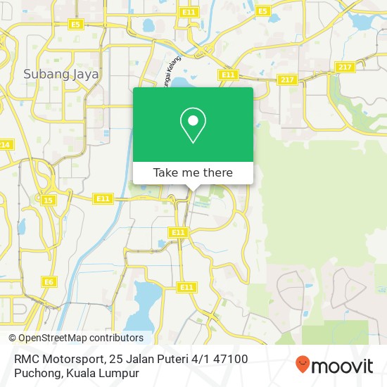 Peta RMC Motorsport, 25 Jalan Puteri 4 / 1 47100 Puchong