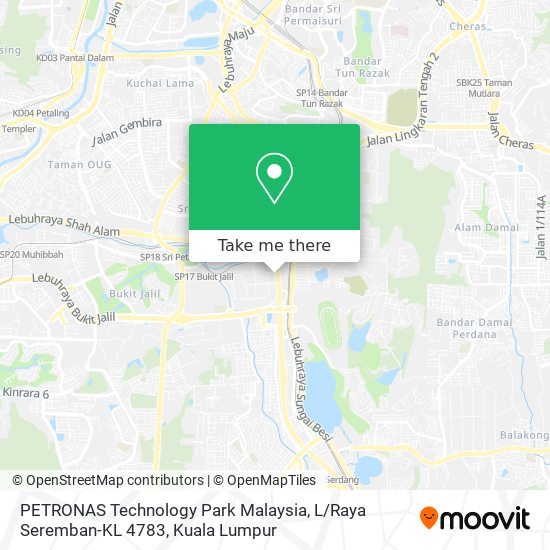 PETRONAS Technology Park Malaysia, L / Raya Seremban-KL 4783 map