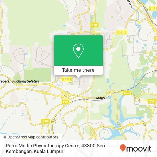 Peta Putra Medic Physiotherapy Centre, 43300 Seri Kembangan