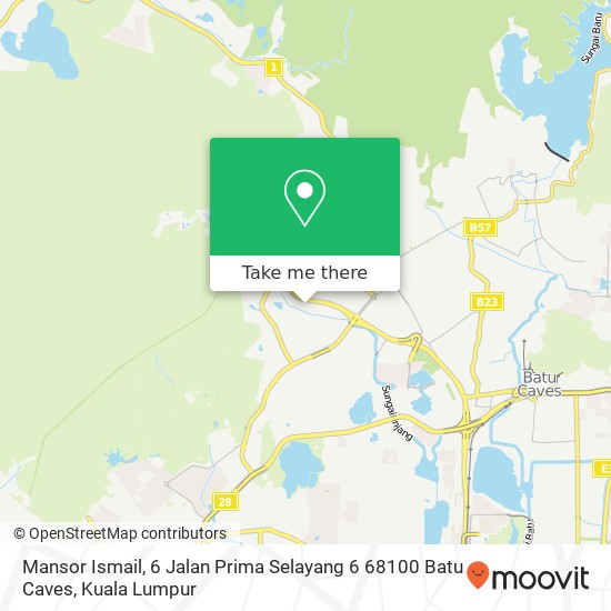 Peta Mansor Ismail, 6 Jalan Prima Selayang 6 68100 Batu Caves