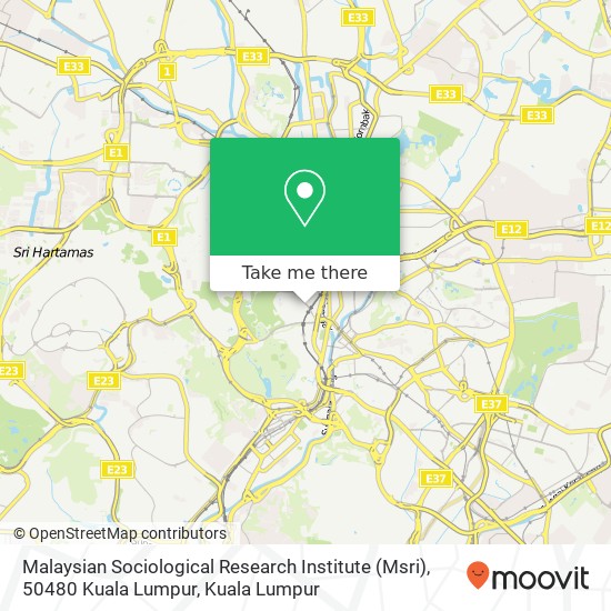 Peta Malaysian Sociological Research Institute (Msri), 50480 Kuala Lumpur