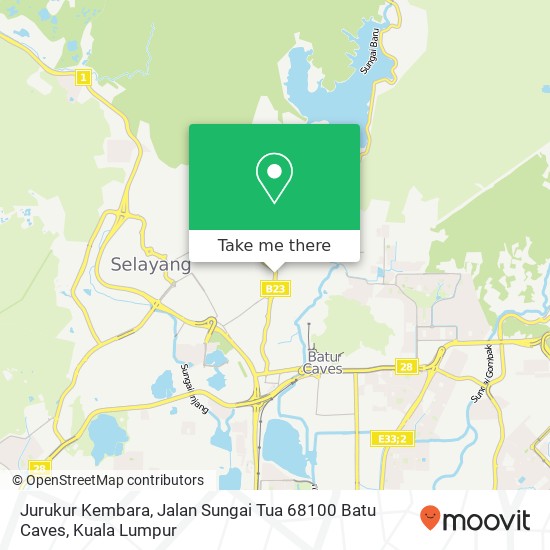 Peta Jurukur Kembara, Jalan Sungai Tua 68100 Batu Caves