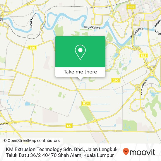 KM Extrusion Technology Sdn. Bhd., Jalan Lengkuk Teluk Batu 36 / 2 40470 Shah Alam map