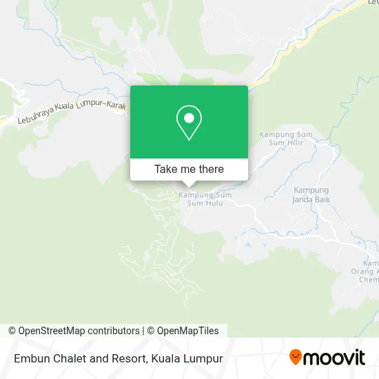 Embun Chalet and Resort map