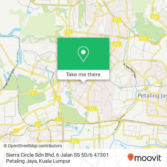 Sierra Circle Sdn Bhd, 6 Jalan SS 5D / 6 47301 Petaling Jaya map