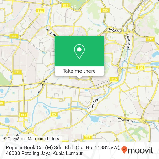 Popular Book Co. (M) Sdn. Bhd. (Co. No. 113825-W), 46000 Petaling Jaya map