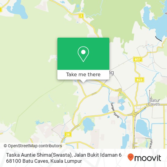 Peta Taska Auntie Shima(Swasta), Jalan Bukit Idaman 6 68100 Batu Caves