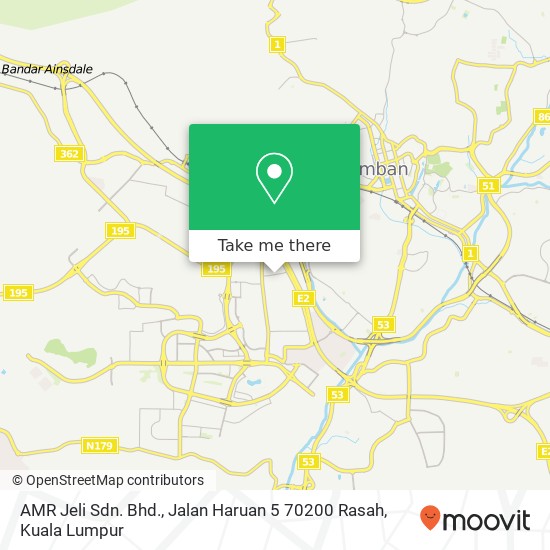 Peta AMR Jeli Sdn. Bhd., Jalan Haruan 5 70200 Rasah