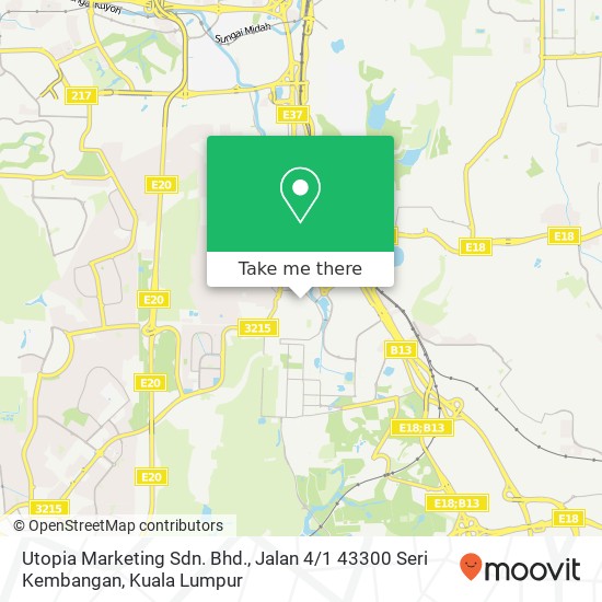 Utopia Marketing Sdn. Bhd., Jalan 4 / 1 43300 Seri Kembangan map