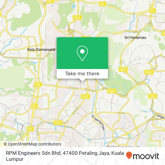 Peta RPM Engineers Sdn Bhd, 47400 Petaling Jaya