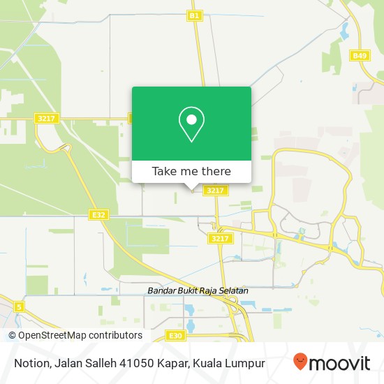 Peta Notion, Jalan Salleh 41050 Kapar