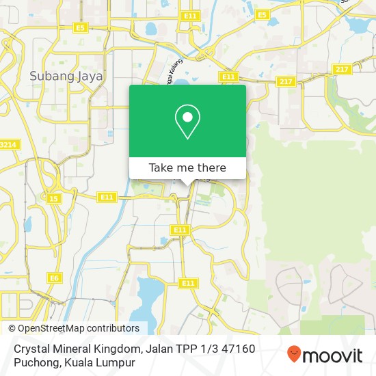 Crystal Mineral Kingdom, Jalan TPP 1 / 3 47160 Puchong map