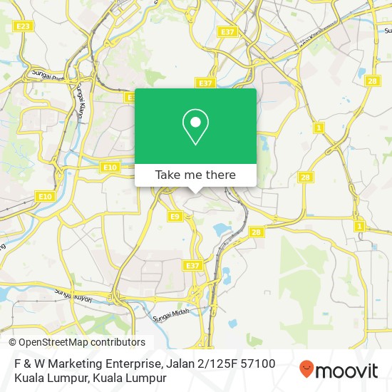 F & W Marketing Enterprise, Jalan 2 / 125F 57100 Kuala Lumpur map