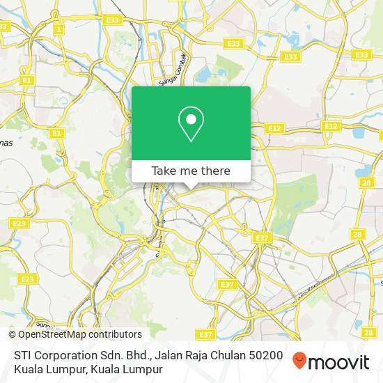 STI Corporation Sdn. Bhd., Jalan Raja Chulan 50200 Kuala Lumpur map