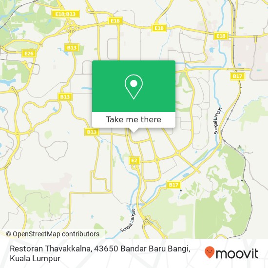 Restoran Thavakkalna, 43650 Bandar Baru Bangi map