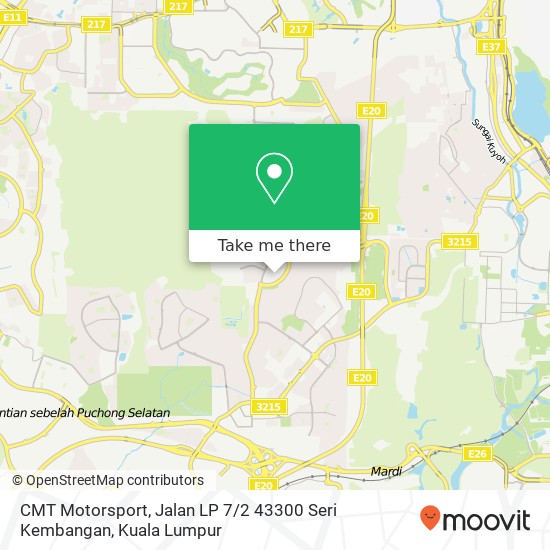 Peta CMT Motorsport, Jalan LP 7 / 2 43300 Seri Kembangan