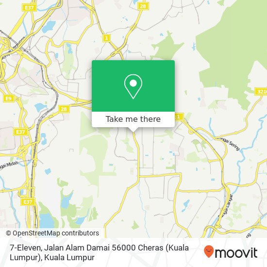 7-Eleven, Jalan Alam Damai 56000 Cheras (Kuala Lumpur) map