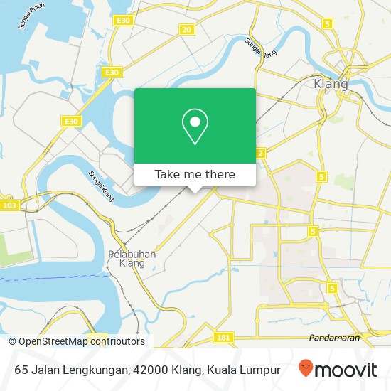 Peta 65 Jalan Lengkungan, 42000 Klang